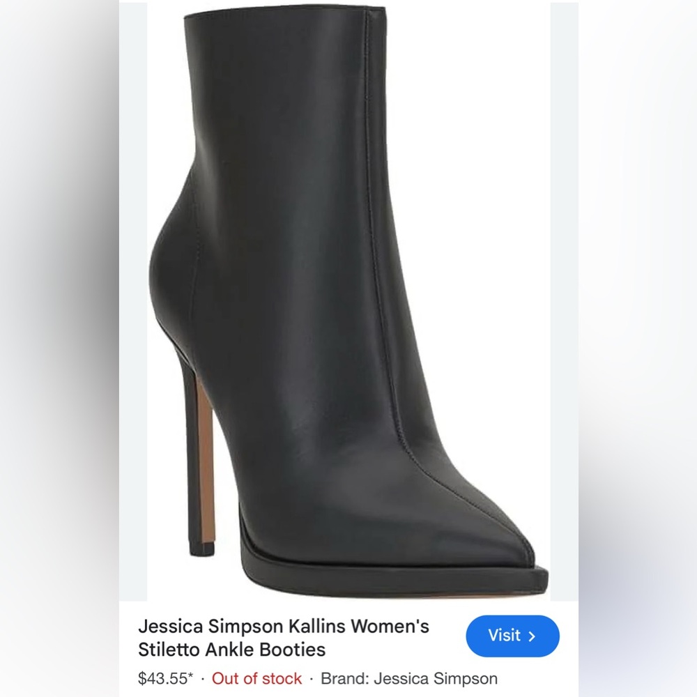 Jessica Simpson Black stiletto boots size 7M New